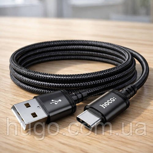 Кабель USB-Type-C, 1м, HOCO X89 Wind / USB кабель для швидкої зарядки / Зарядний шнур Type-C