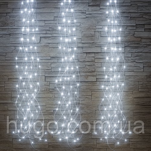 Світлодіодна гірлянда Кінський Хвіст USB, 200 LED, 2 метри, 30 ниток, Білий / Лід гірлянда на ялинку / Світлодіодна новорічна