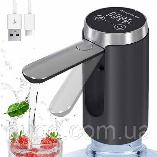 Акумуляторна помпа для води, від USB / Автоматичний диспенсер на бутель з водою / Сенсорна помпа для бутельованої води