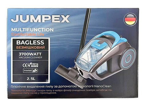 Потужний циклонний пилосос без мішка, з контейнером, підлоговий Jumpex-1604 Лучшая цена