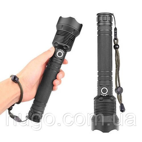 Потужний тактичний ліхтар із зумом, USB-зарядка, 2x18650, X92-P90 / Ручний світлодіодний ліхтар / Акумуляторний ліхтар