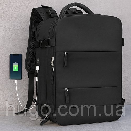 Рюкзак міський з USB-виходом, 42x31x17 см / Рюкзак для ноутбука / Чоловічий рюкзак / Дорожній рюкзак