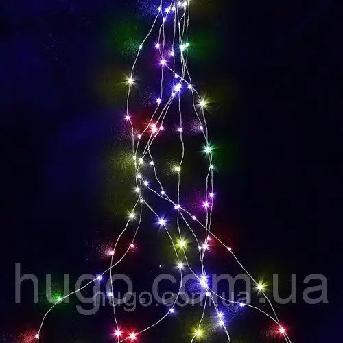 Гірлянда "Конський хвіст" від мережі, 3м, 600LED, AD1-78, Різнокольоровий / Світлодіодна LED гірлянда на ялинку