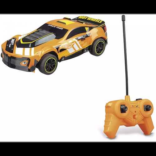 Машинка на радіокеруванні Hot Wheels (40MHz, 18см, світло, корпус не б'ється, гумові колеса, на батарейці) 63255
