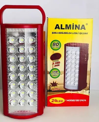 Ліхтар переносний світлодіодний 24 LED лампа Almina 2606L з повербанком 30000 mAh Білий HP227