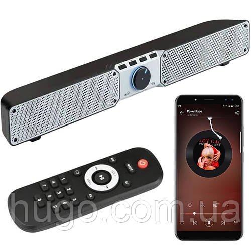 Портативна колонка з пультом та Bluetooth, SOUNDBAR Q10, Чорний / Бездротова Bluetooth колонка
