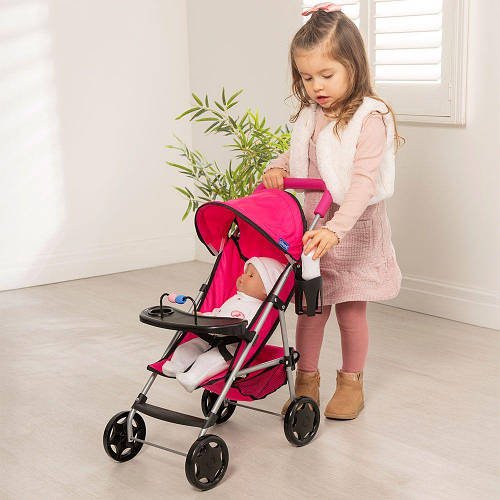 Коляска для ляльки Chicco прогулянкова (висота 58см, підсклянник, корзина) 1424026