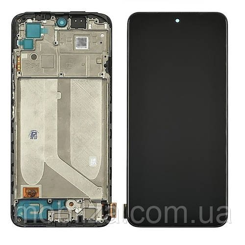 Дисплей Xiaomi Redmi Note 10S (M2101K7BI, M2101K7BNY) з тачскрином і рамкою, чорний OLED, модуль