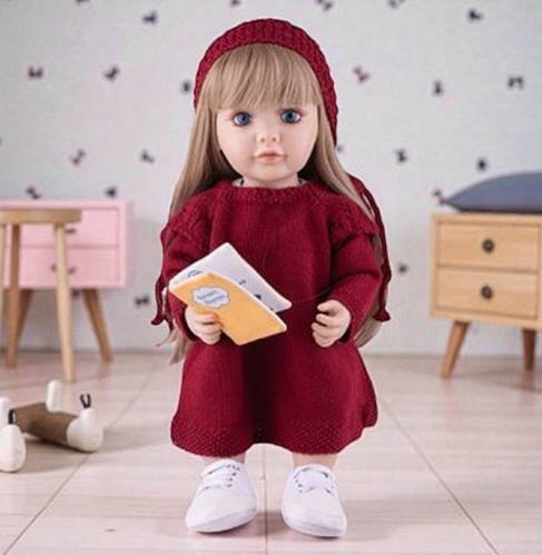 Лялька інтерактивна велика WToys (висота 55 см, пульт, озвуч. укр. мовою, відповідає на питання, мелодії, повторюшка) TK 7006-19