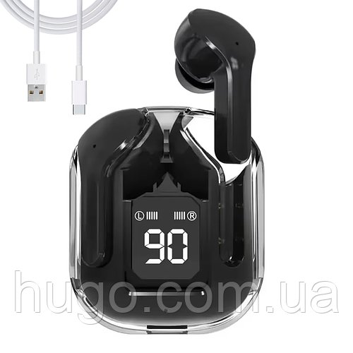 Бездротові навушники в кейсі, AIR39, Чорні / Вакуумні навушники / Bluetooth навушники / Блютуз навушники