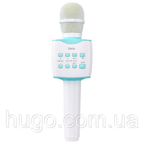 Мікрофон із караоке, Bluetooth, AUX, 1200 мА·год, Hoco BK5 Cantando, Блакитний / Портативна колонка/ Мікрофон-колонка Блакитний