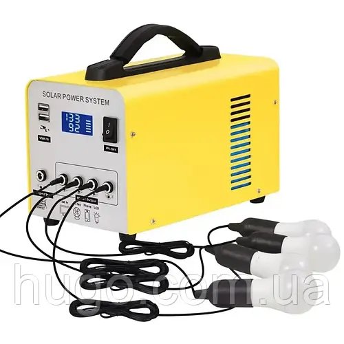 Портативная электростанция 300W, 12V, 20Ah + 4 лампочки / Мобільна енергостанція / Портативна зарядна станція
