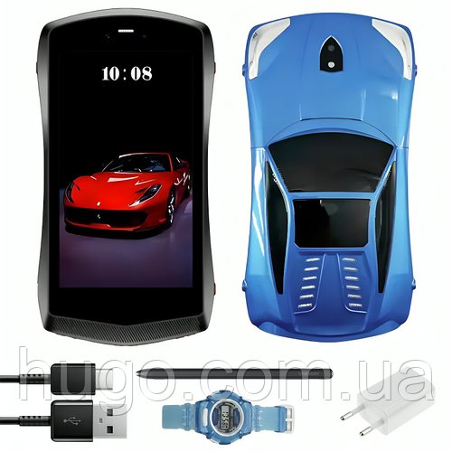 Дитячий планшет у формі авто 7", Android, 2 камери, Wi-Fi, Kidiby F1, Синій / Планшет для дітей під сім-карту / Ігровий планшет