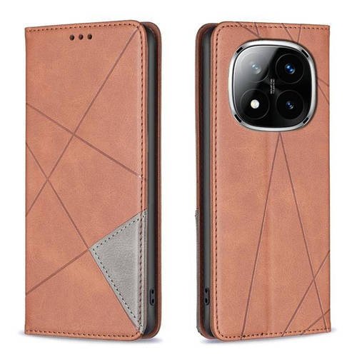Чохол-книжка SHLab Prisma Xiaomi Redmi Note 14 Pro 5G Brown