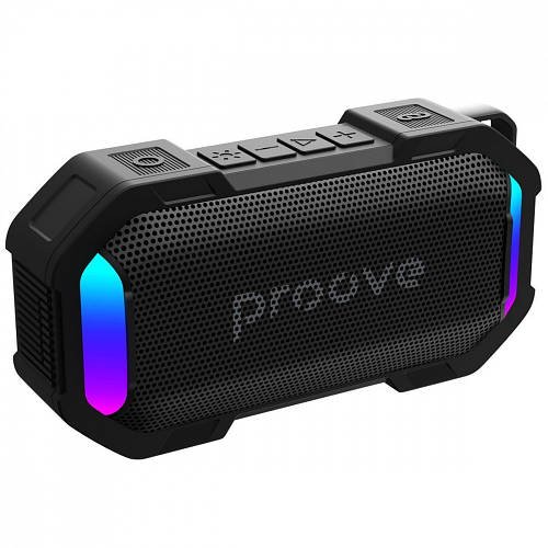 Портативна бездротова магнітна Bluetooth-колонка Proove Black Rock 10W з RGB-підсвіткою, захист від води, 2000мАг
