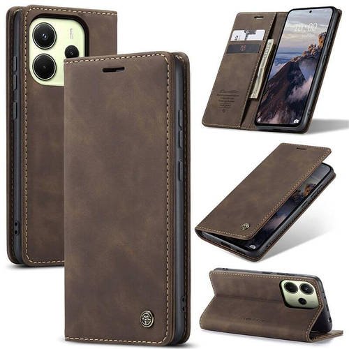 Чохол-книжка з магнітом Poco M7 Pro 5G CaseMe Dark Brown