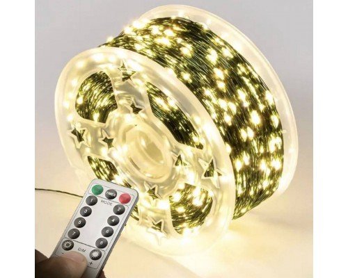 Світлодіодна гірлянда (120 м, 1200 LED) на зеленому дроті з пультом ДК Лучшая цена