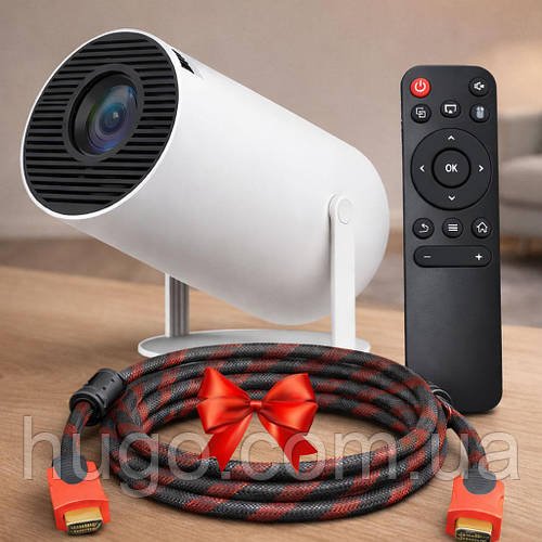 Смарт проектор з Wifi та Bluetooth, HY 300 + Кабель HDMI-HDMI / Міні проектор для дому