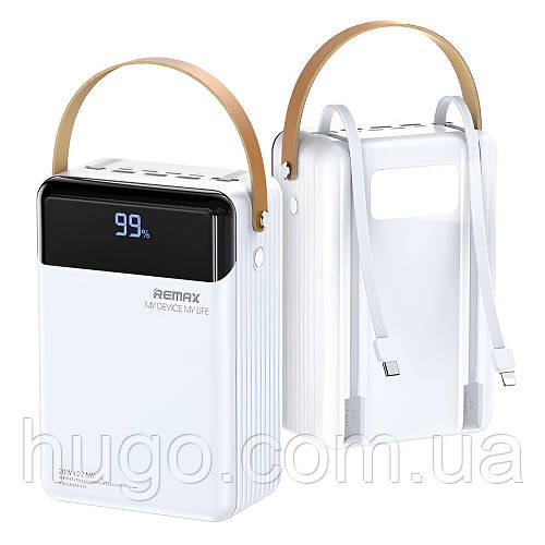 Зовнішній акумулятор Remax RPP-566 80000mAh 22.5W 6 портів / Павербанк з ліхтариком / PowerBank для телефону