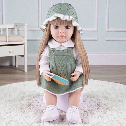 Лялька інтерактивна велика WToys (висота 55 см, пульт, рухає кінцівками, відповідає на питання, мелодії, повторюшка) TK 8044-43