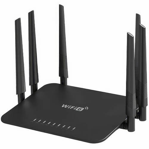 Високошвидкісний Wi-Fi роутер маршрутизатор з 6 антенами LV-WR50Q 300 Мбіт/с 2.4 ГГц Чорний