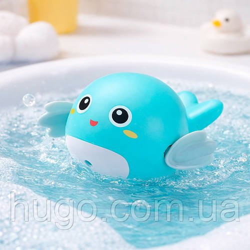Заводна іграшка для купання Кит що плаває Bath Toys, Блакитний / Іграшка для ванни / Водоплавна іграшка дитяча / Кит для ванної