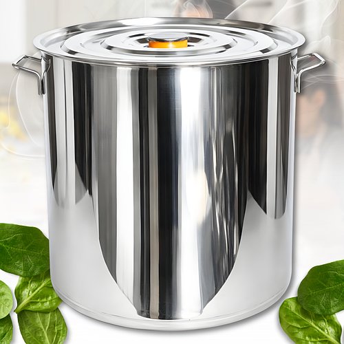 Каструля з нержавіючої сталі на 50 літрів з кришкою D40см для варіння 2540