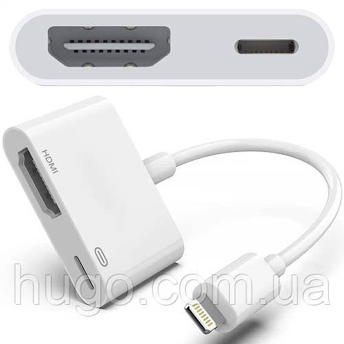 Перехідник адаптер Lightning-HDMI / Конвертер Full HD 1080p / Адаптер для телевізора і проектора