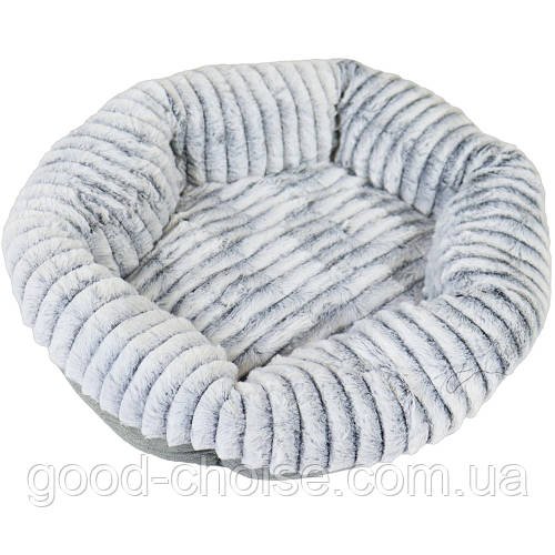 М'яка лежанка для собак та кішок 45×40 см, Pet Choice DG1M, Сірий / Лежак для собак / Кругле ліжечко для тварин