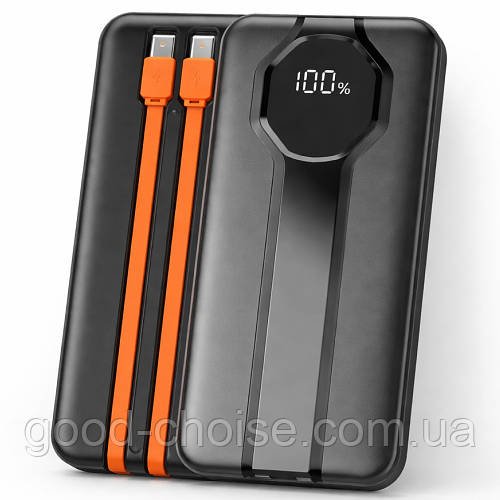 Повербанк на 20000mAh + 2 кабелі, 2хUSB, PD22.5W, ACL PW-107 / Power Bank / Павербанк / Зовнішній акумулятор