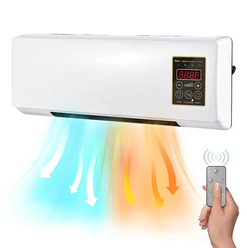 Настінний мобільний кондиціонер Wall Air Cooler 2000 Вт — обігрів і охолодження 3 режими роботи та пульт дістанційного керування
