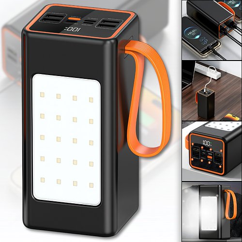 Повербанк 100000 mAh з LED-ліхтариком та швидкою зарядкою Hoco JA88A 22.5W