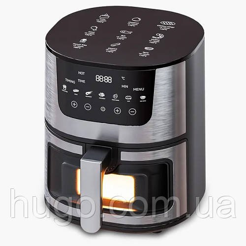 Аерофритюрниця 8л, 4200Вт, Silver Crest SC-8855S / Фритюрниця без олії / Мультипіч / Аерогриль