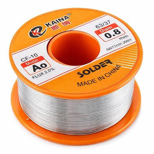 Дріт припій 100г KAINA 63Sn/37Pb 0.8мм з флюсом