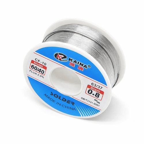 Дріт припій 100г KAINA 60Sn/40Pb 0.8мм з флюсом