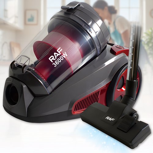 Циклонний пилосос з телескопічною трубою та автоматичним змотуванням кабелю RAF R.8703 3600W