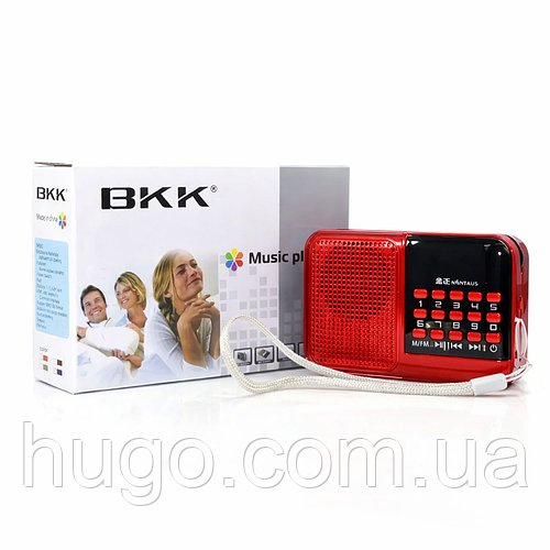 Акумуляторний радіоприймач USB/MP3, BKK S61 / FM радіоприймач / ФМ радіо з акумулятором / Портативне радіо цифрове