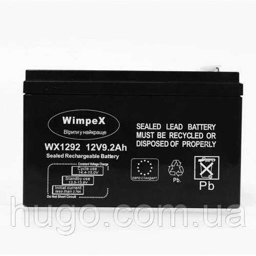 Акумулятор 12V 9.2Ah, WX 1292 / Акумуляторна батарея / Свинцево-кислотний акумулятор герметичний / Акумулятор для ДБЖ