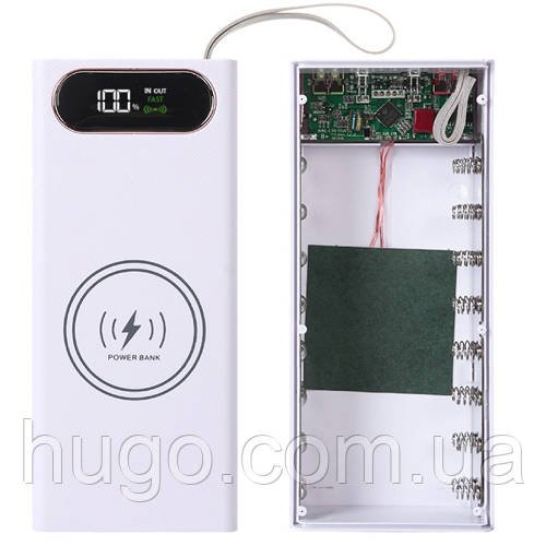 Корпус повербанку під 16х18650, 22.5 + 15W, L16, Білий / Корпус для павербанку / Powerbank