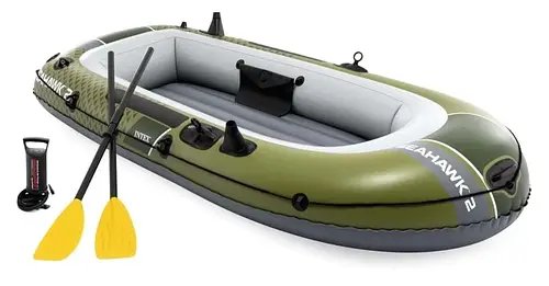 Човен надувний двомісний Intex SEAHAWK 66332 NP (236x114x41 см, весла, насос)