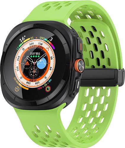 Силіконовий Ремінець Myflow для Samsung Galaxy Watch Ultra 2024/2025 Green