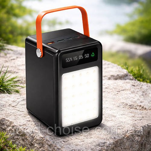 Корпус повербанка 35х18650, 22,5W, (USB Type-C Lightning) з ліхтариком S35, Чорний / Бокс для Power Bank