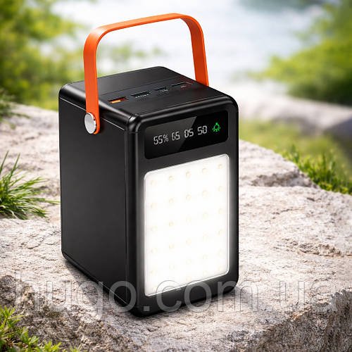 Корпус повербанка 35х18650, 22,5W, (USB Type-C Lightning) з ліхтариком S35, Чорний / Бокс для Power Bank