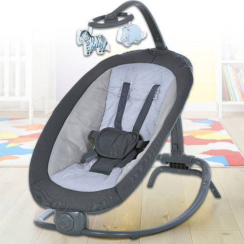 Дитячий заколисувальний центр-шезлонг із музикою та функцією вібрації Mastela 6605 Темно-сірий