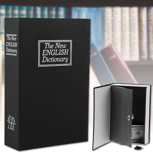 Сейф-книга "ENGLISH Dictionary" на замку з ключем Чорна 180×115×55 мм