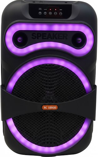 Акустична колонка акумуляторна з бездротовим мікрофоном, USB, SD, FM, AUX, Bluetooth і ручкою, 50ват, 50 см35 см25 см, MS-1201