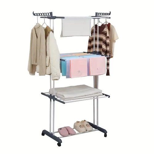 Багатоярусна сушарка для білизни Garment Rack з колесами до 50 кг