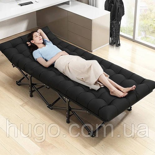 Розкладачка з матрацом, до 150кг, 176×64х37 см / Розкладне ліжко / Ліжко розкладне / Ліжко розкладушка