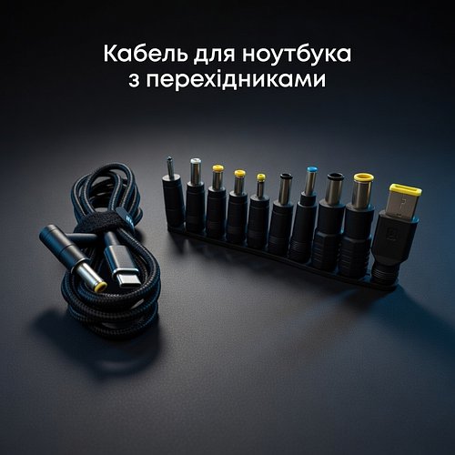 Універсальний кабель живлення для ноутбука з набором перехідників (USB-C to DC) SN27