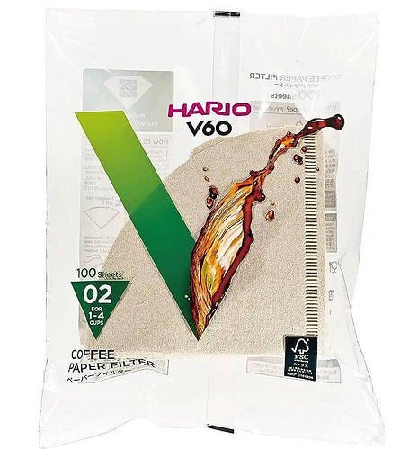 Фільтри Hario 02 100 шт. V60 Натуральні